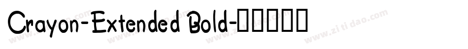 Crayon-Extended Bold字体转换